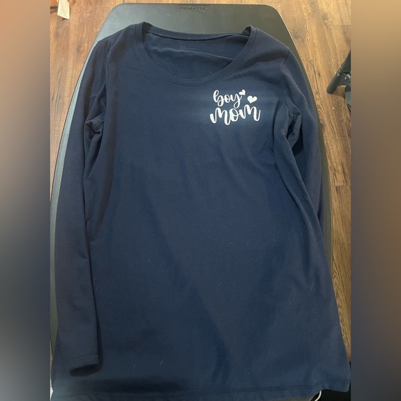 Boy Mom BreastFeeding Navy Blue Long Sleeve Shirt - Picture 2 of 4